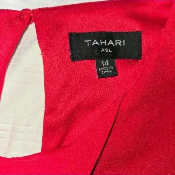 Tahari ASL Pleated-neck Sleeveless fit & flare dress NWT SZ 14 Cocktail dress - Picture 11 of 11